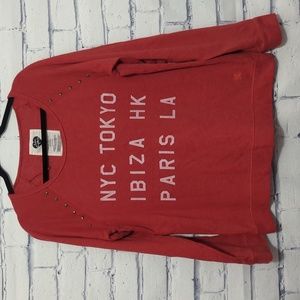 Love Express NYC Tokyo Paris Women's Sweatshirt Size Large